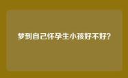 梦到自己怀孕生小孩好不好？