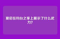 夏启在钧台之享上展示了什么武力？