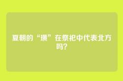 夏朝的“璜”在祭祀中代表北方吗？