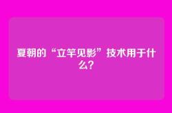 夏朝的“立竿见影”技术用于什么？