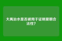 大禹治水是否被用于证明夏朝合法性？