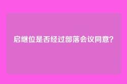 启继位是否经过部落会议同意？