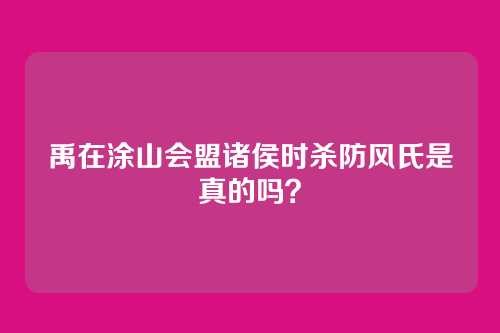 禹在涂山会盟诸侯时杀防风氏是真的吗？