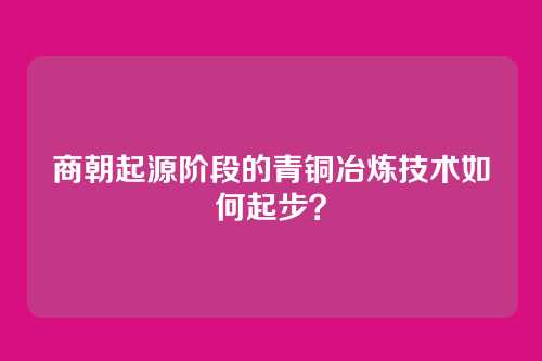 商朝起源阶段的青铜冶炼技术如何起步?