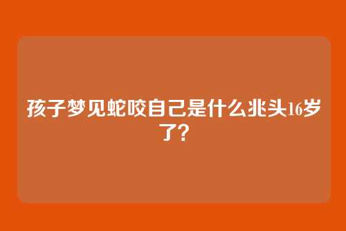 孩子梦见蛇咬自己是什么兆头16岁了?